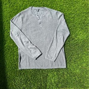 Men's Vince Cotton Cashmere Henley Sweater M